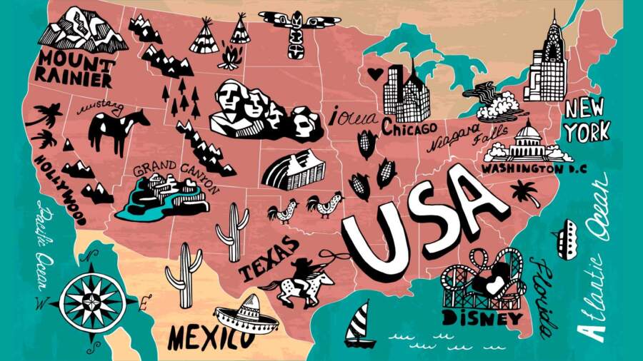Take A Look At The List Of 50 States & Several Territories In The USA